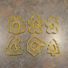 Christmas Shapes Linzer Cookie Cutters