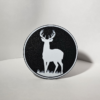 Whitetail Buck Circle, Trailer Hitch Cover, Customizable Color